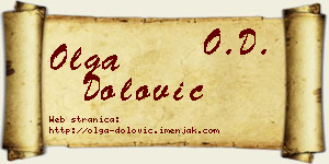 Olga Dolović vizit kartica